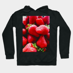 Juicy Red Strawberries Retro Aesthetic Photography Artwork Hoodie